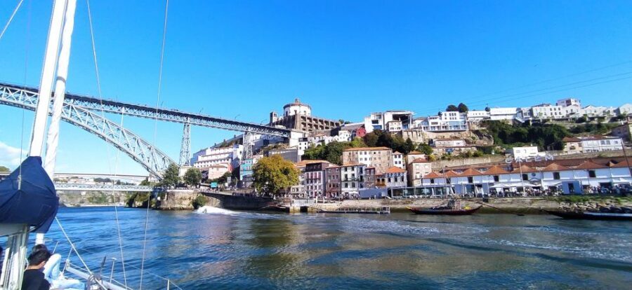 Porto Douro river boat tour or Amazing Sunset - Foz do Douro and the cruise-ship terminal view from the sea